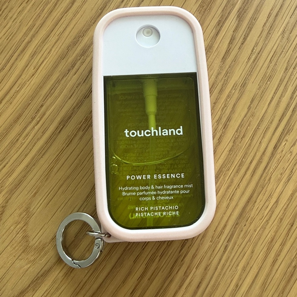 Touchland Power Essence Hydrating Body & Hair Mist - Rich Pistachio w keychain